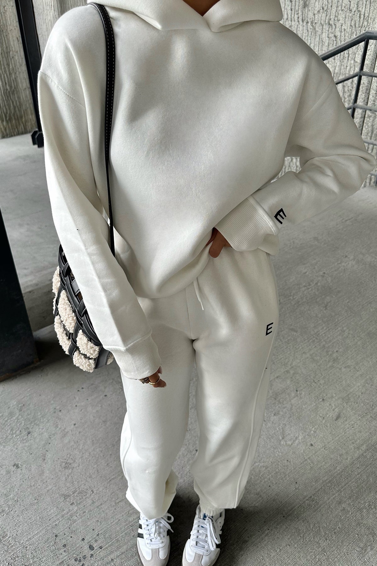 White E Letter Tracksuit Set