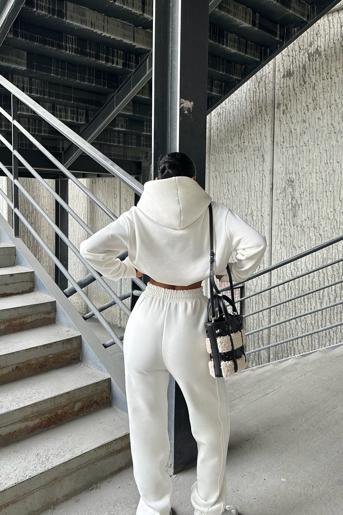 White E Letter Tracksuit Set