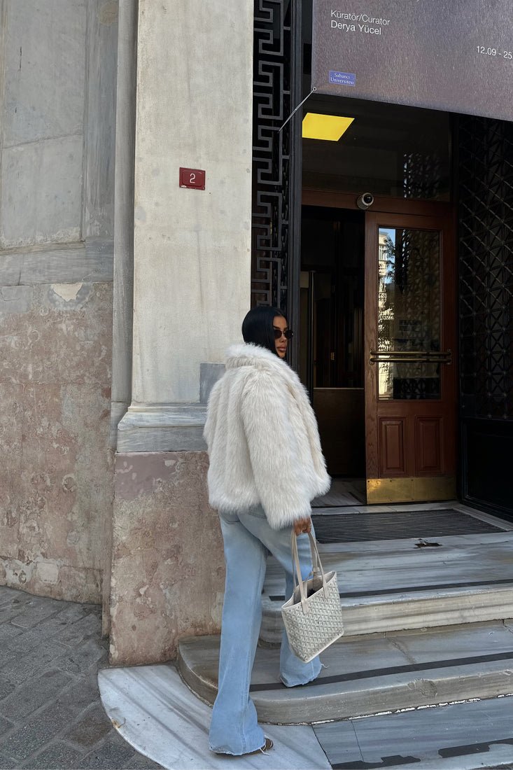 Beyaz Rufina Kısa Kürk 27