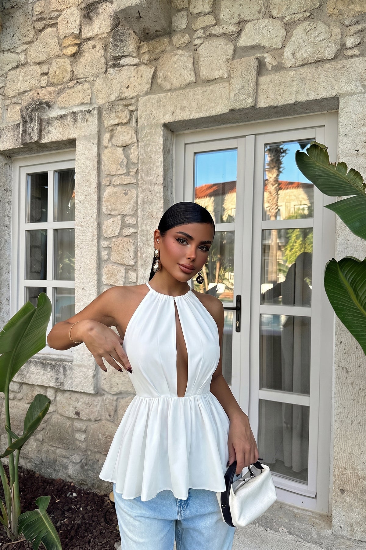 Renk: BEYAZ | Beyaz Smock Bluz 2