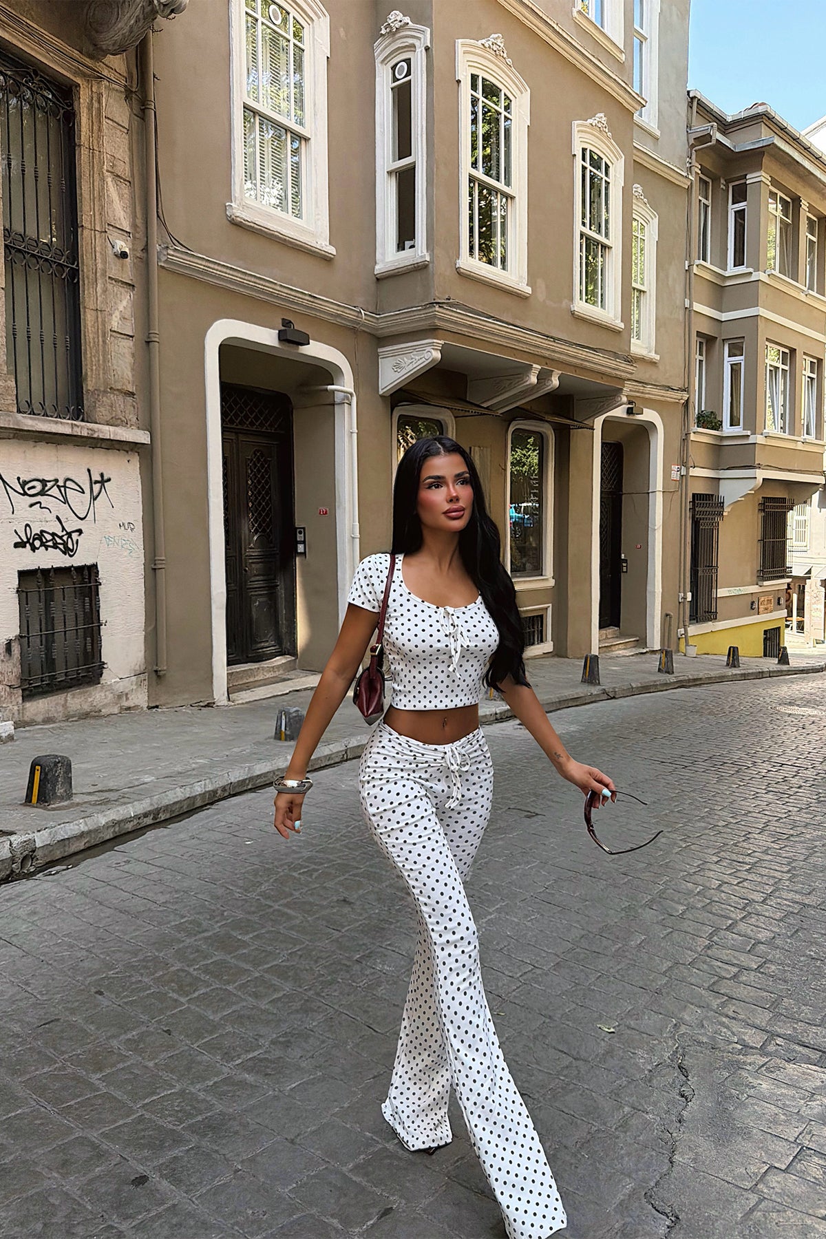 Beyaz Puantiyeli Takım ATE6323 4