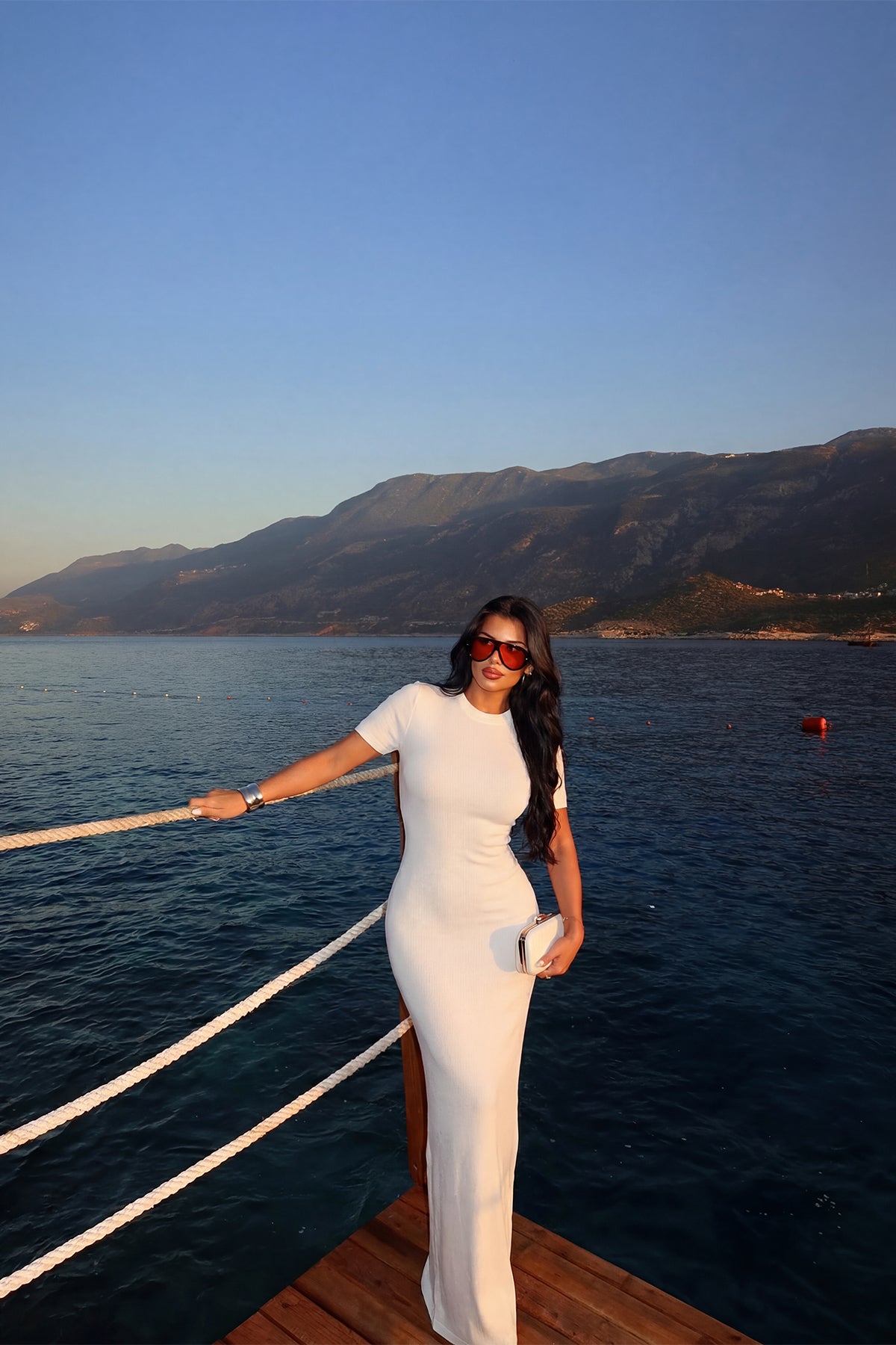 Beyaz Grino Elbise 4