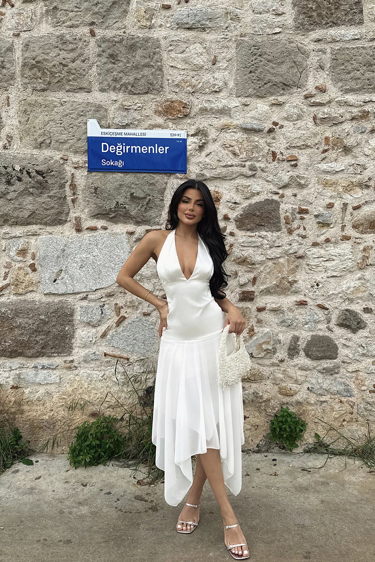 Beyaz Sandra Elbise 12