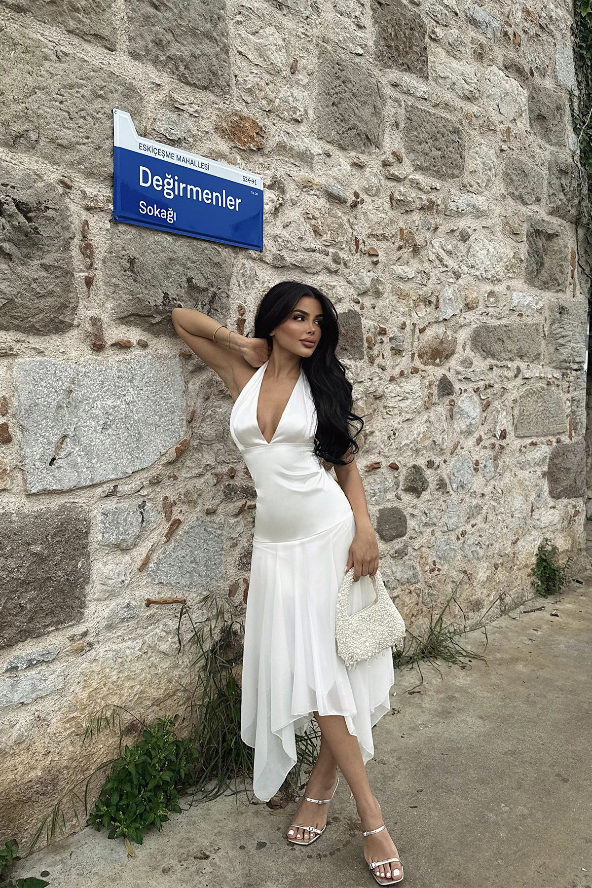 Beyaz Sandra Elbise 16