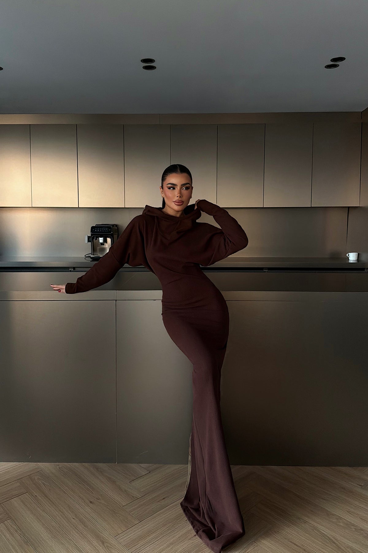 Bitter Brown Long Dress