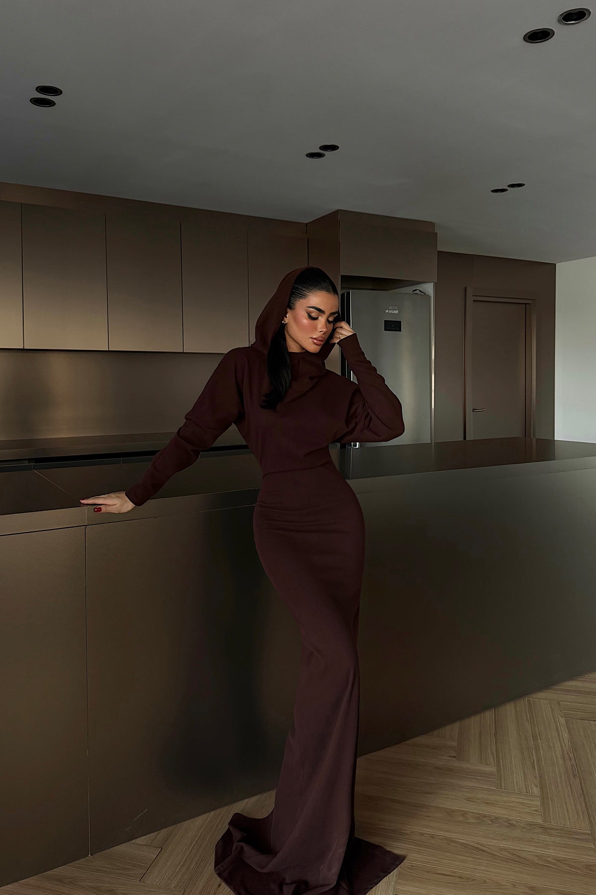 Bitter Brown Long Dress