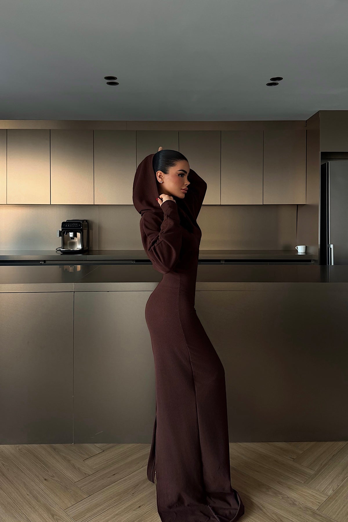 Bitter Brown Long Dress