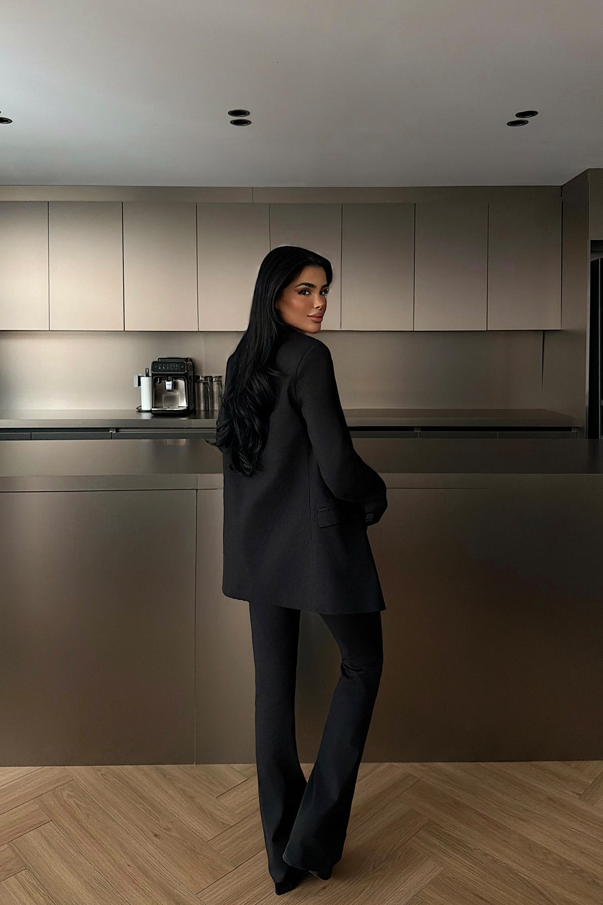 Black Jacket and Trousers Suit