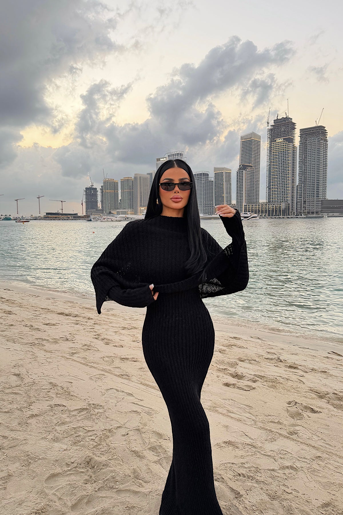 Black Knitwear Dress