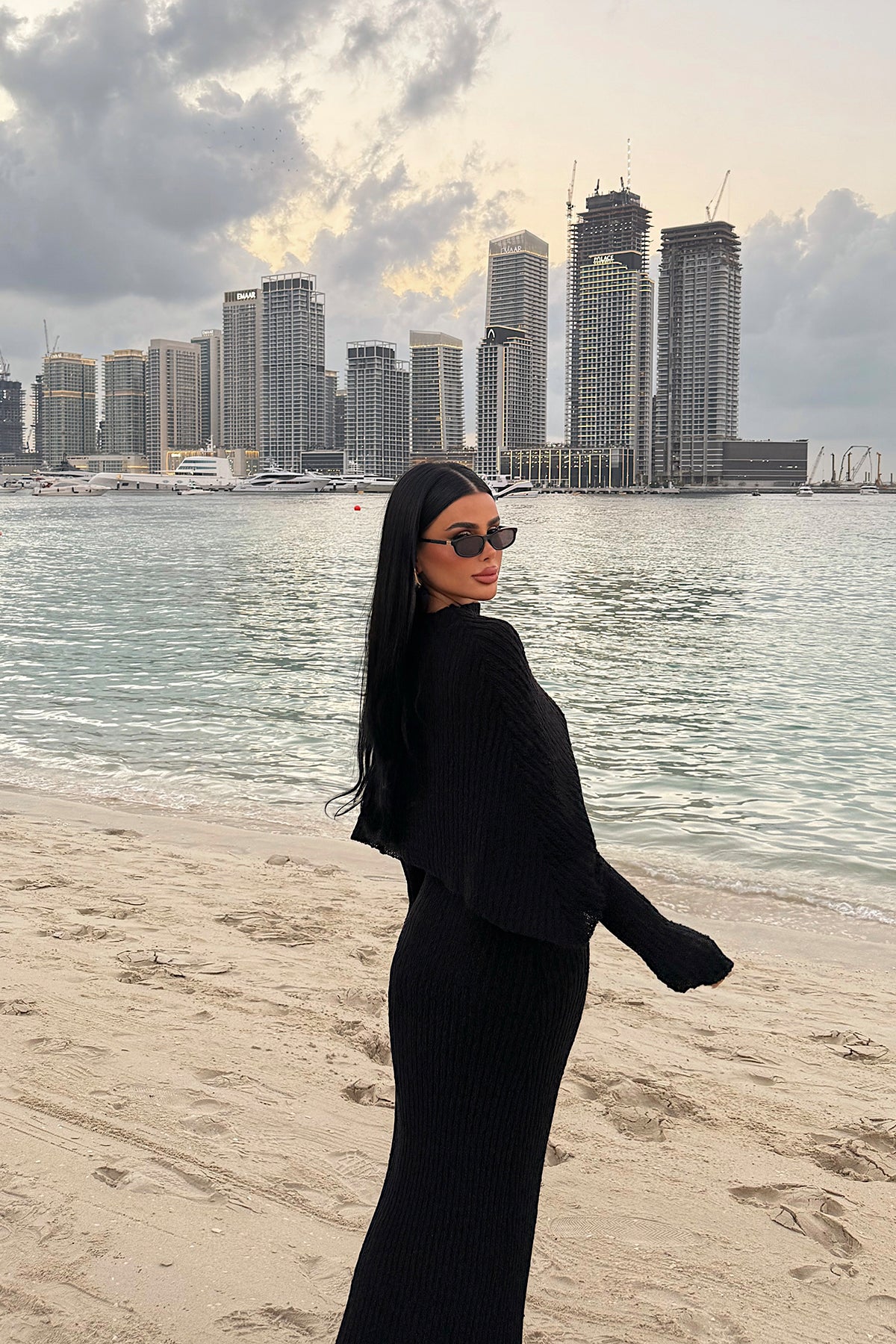 Black Knitwear Dress