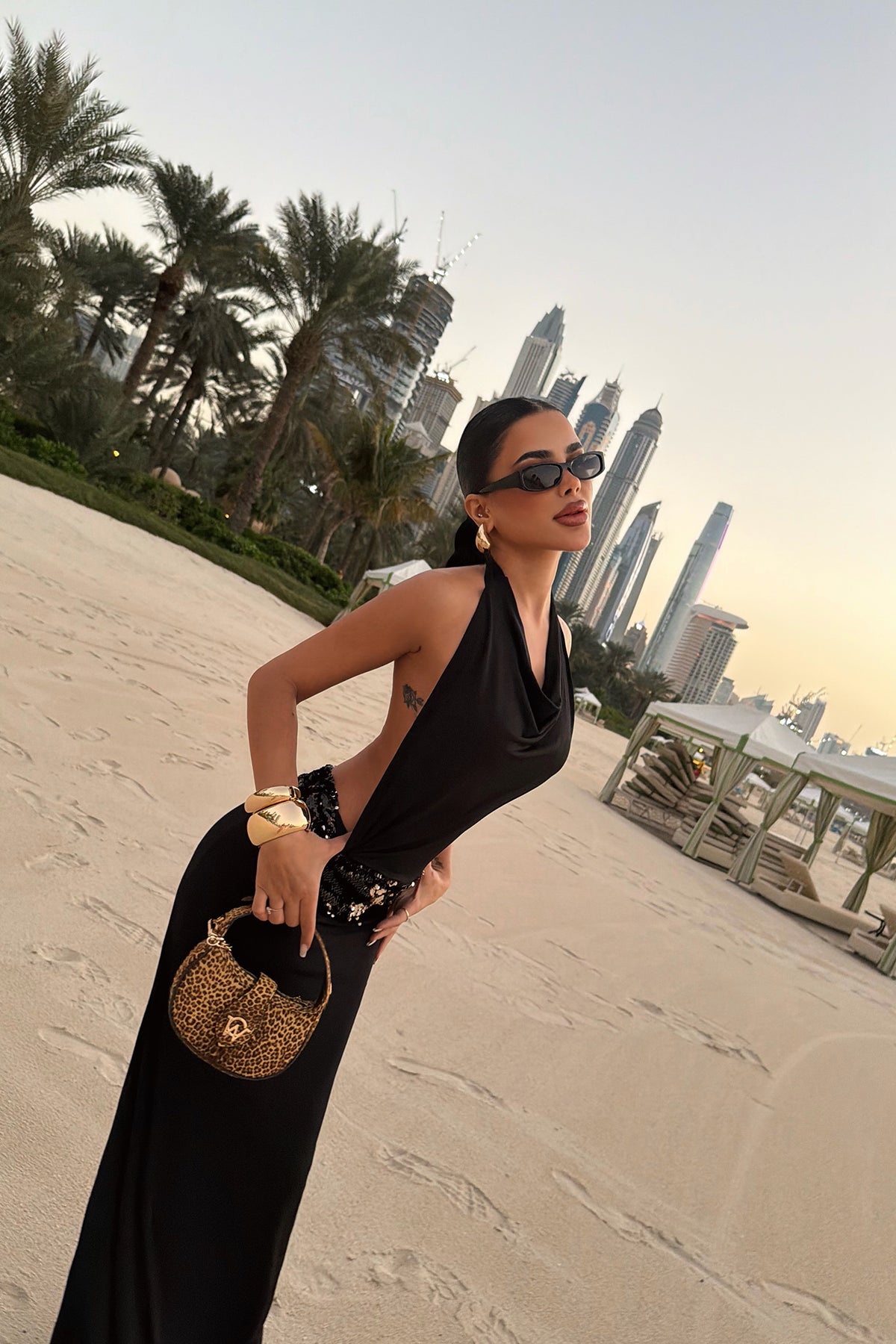 Black Long Backless Dress