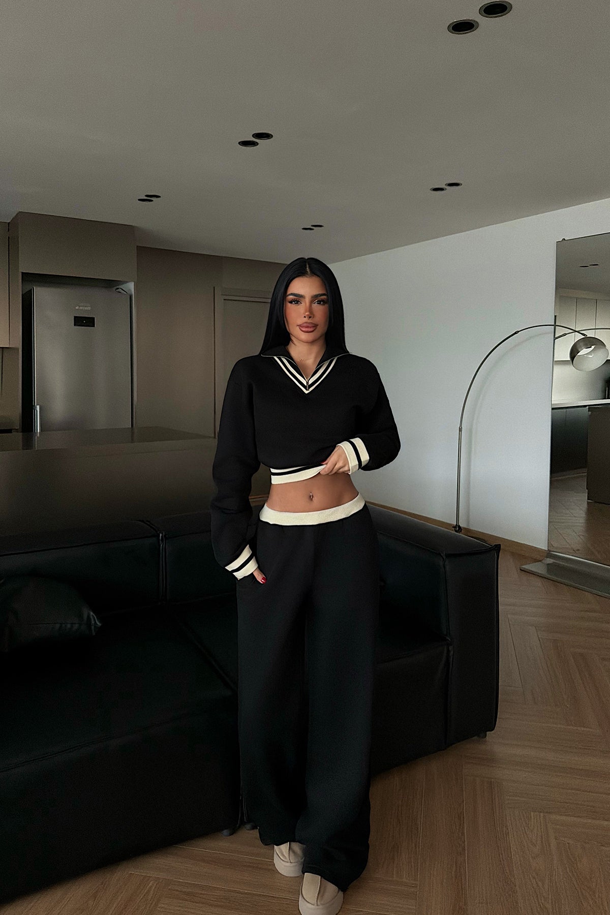Black Turtleneck Tracksuit