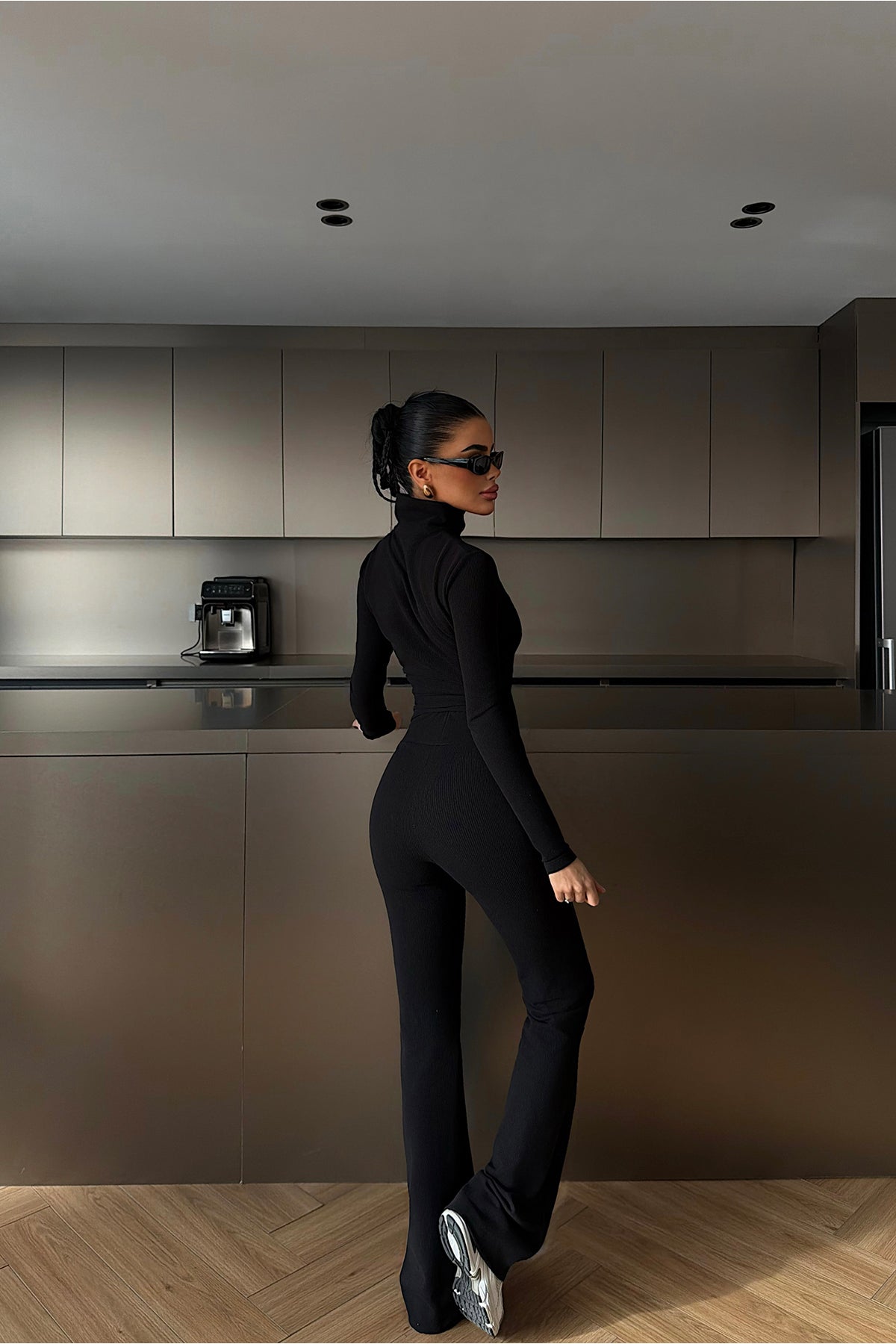 Black Zip-Up Suit
