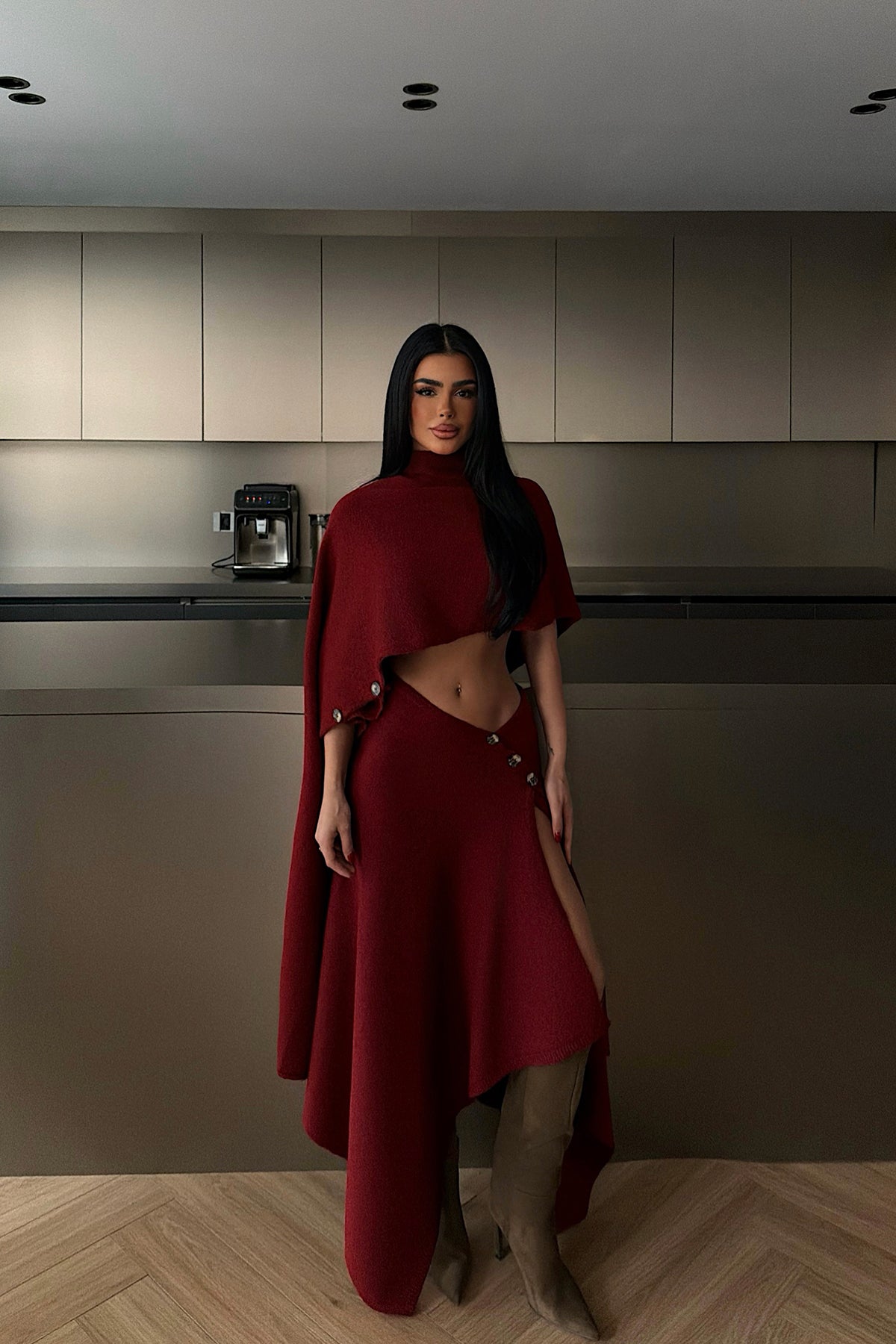 Bordo Suzette Triko Takım 4