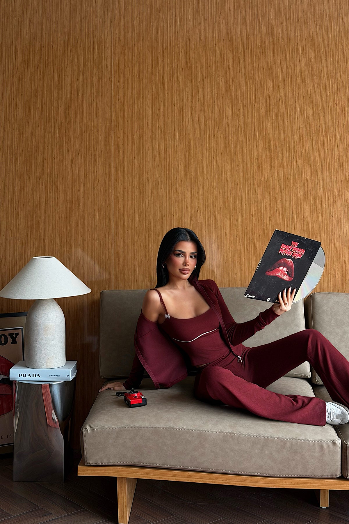 Bordo Fermuar Detay 3 Lü Takım 2