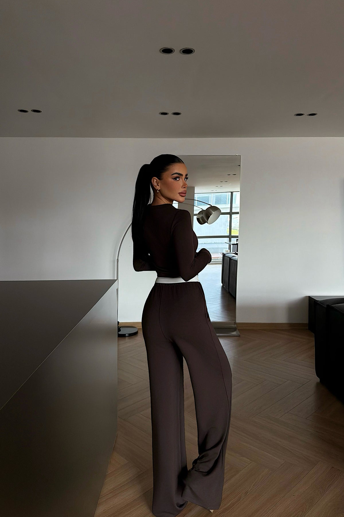 Brown Buttoned Suit
