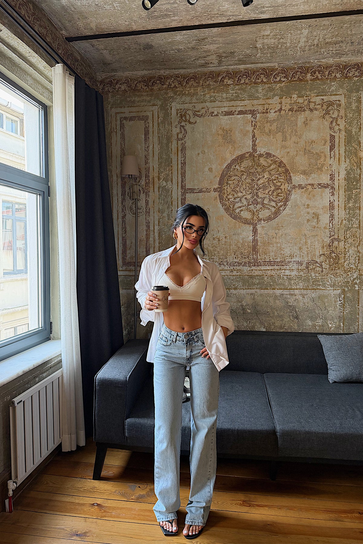 Buz Mavisi Yüksek Bel Jean ATE5016 2