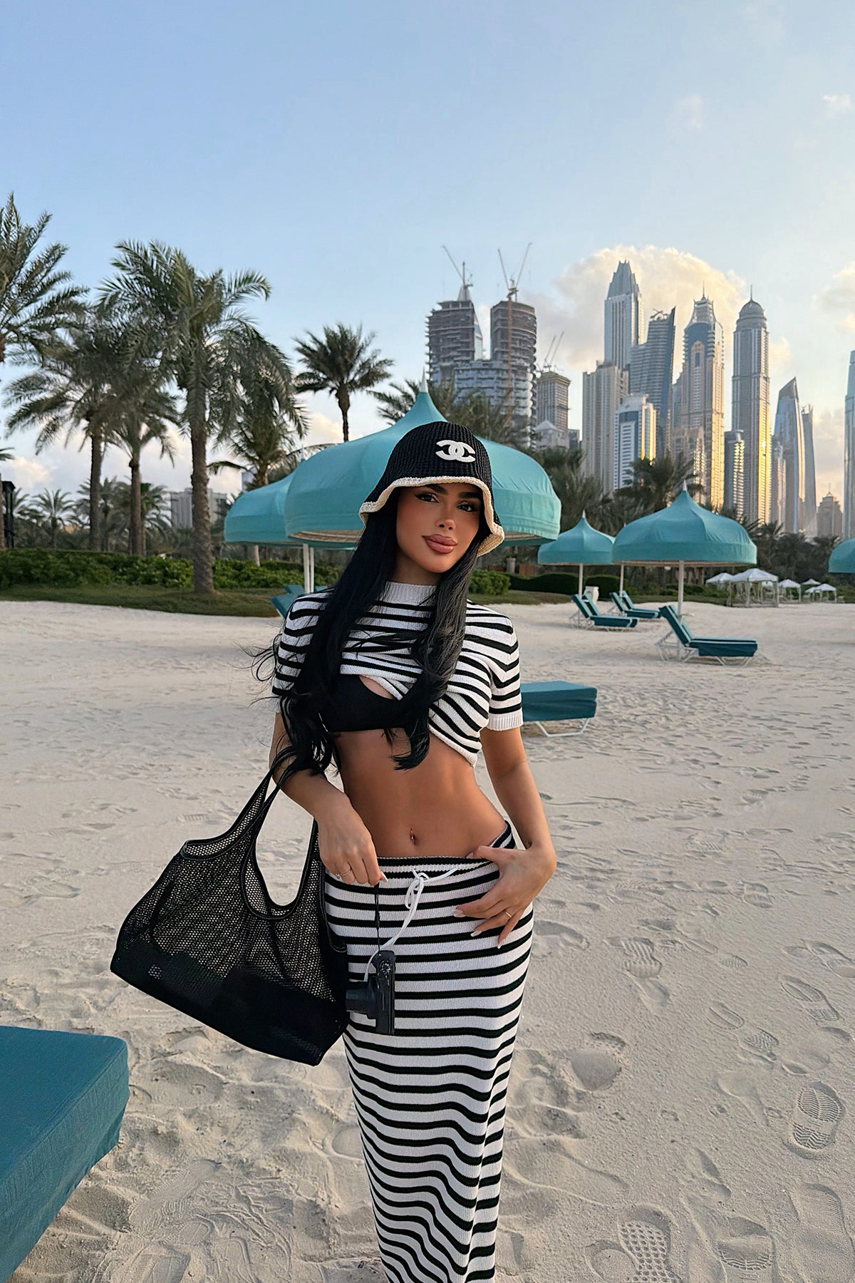 Ebby Çizgili Triko Takım 8