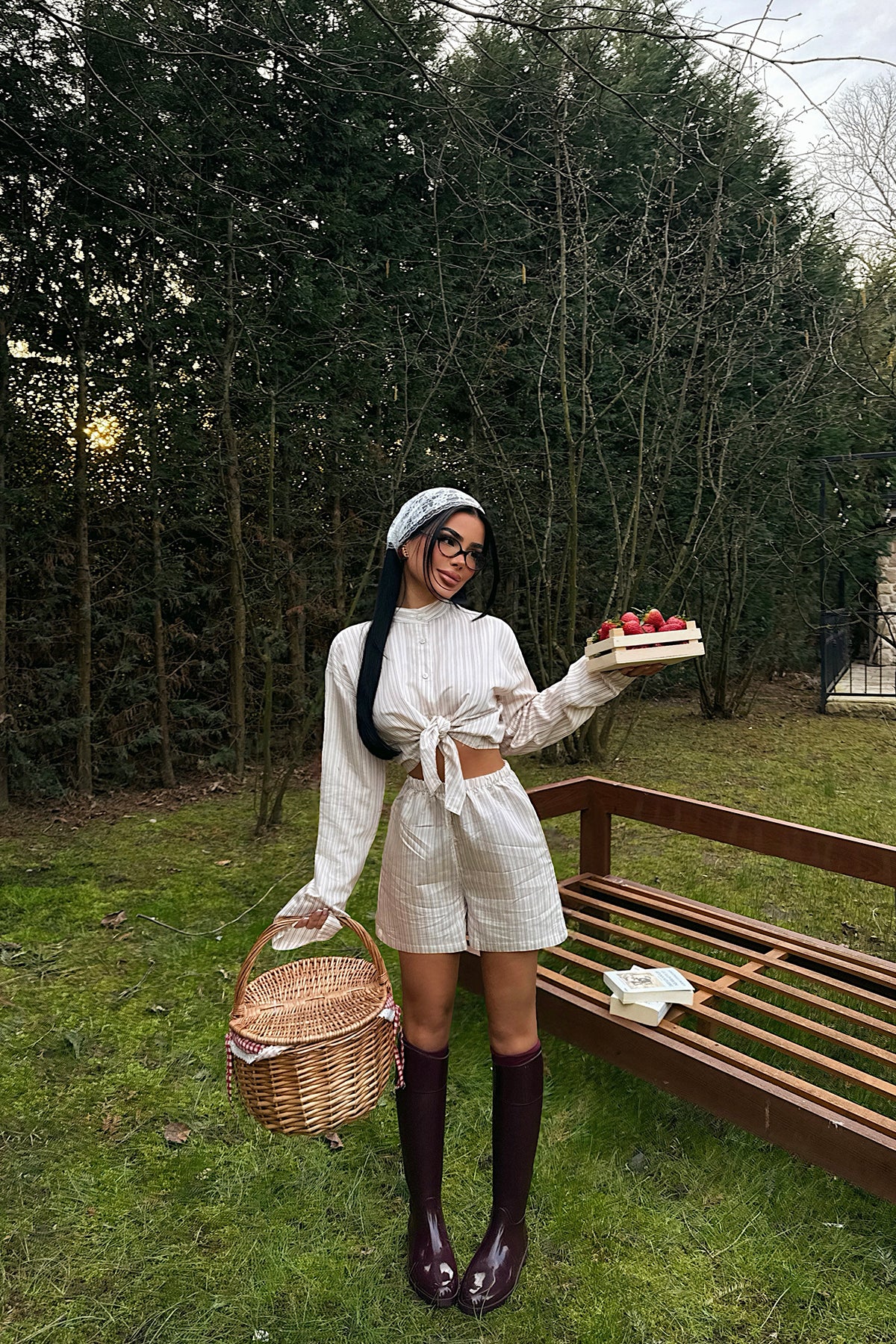 Cream Shorts Set