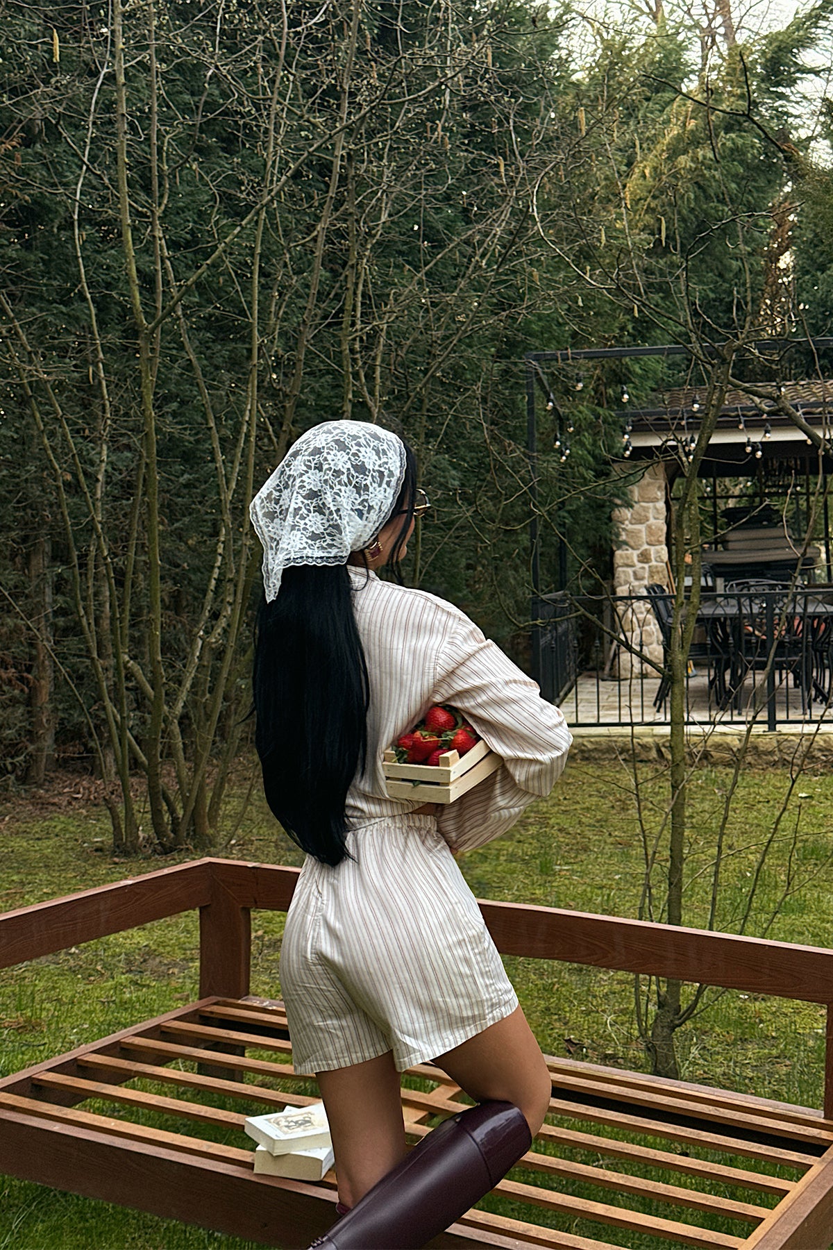 Cream Shorts Set
