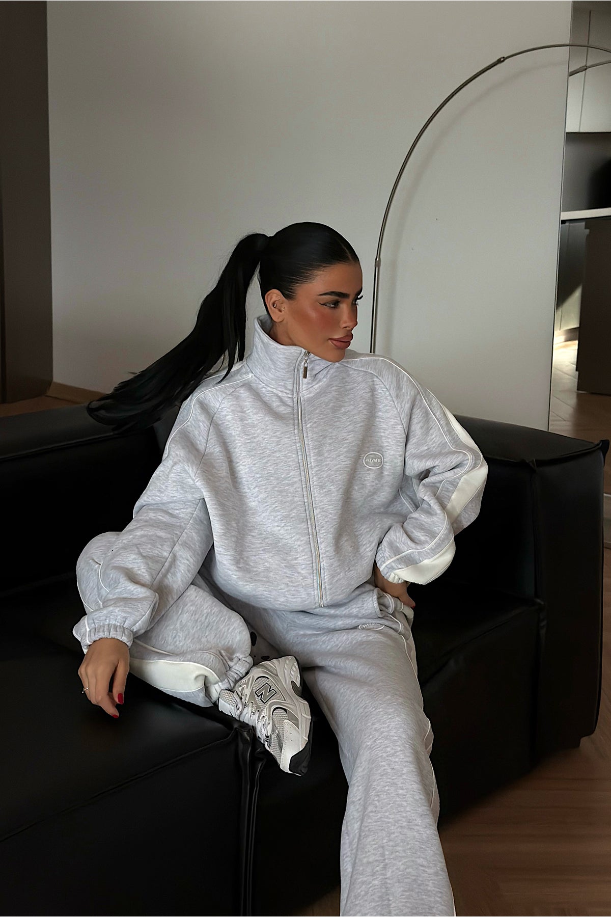 Grey Elevated Print Tracksuit