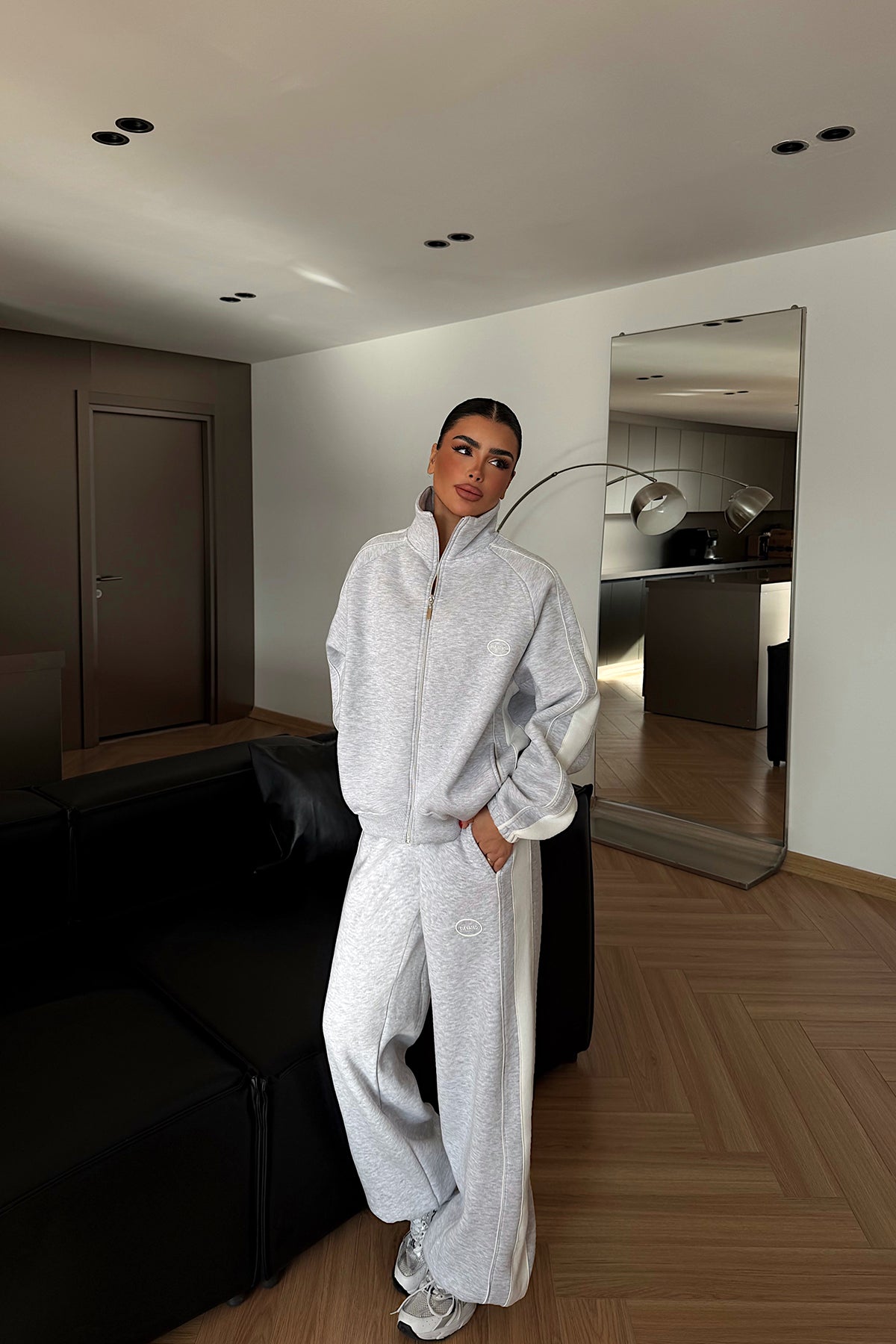 Grey Elevated Print Tracksuit