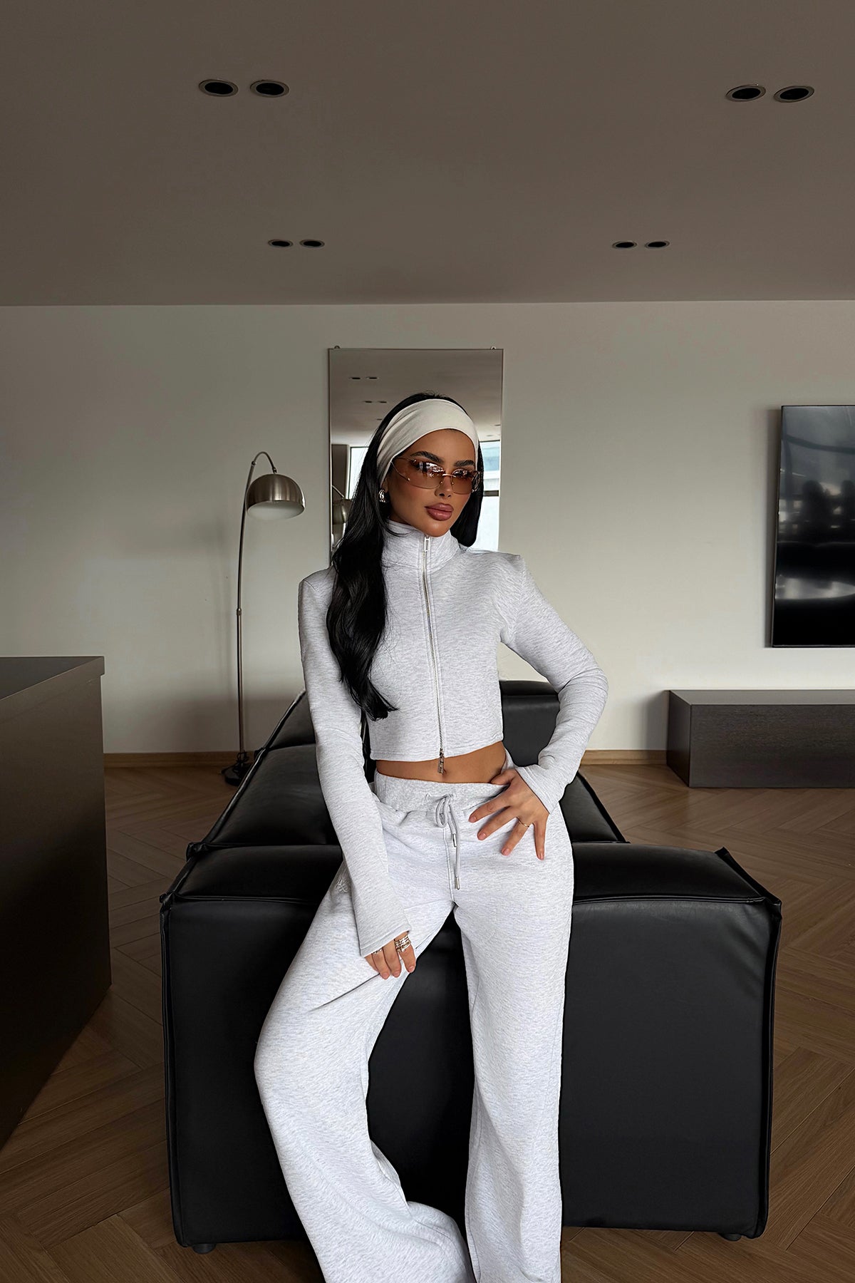 Grey Muse Print Tracksuit