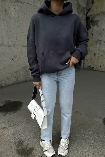 Gray Kangaroo Pocket Sweat