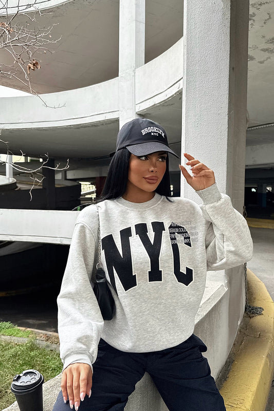 Gray NYC Printed Sweat