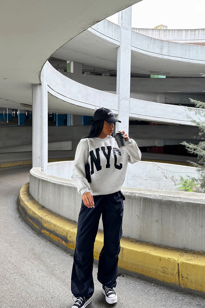 Gray NYC Printed Sweat