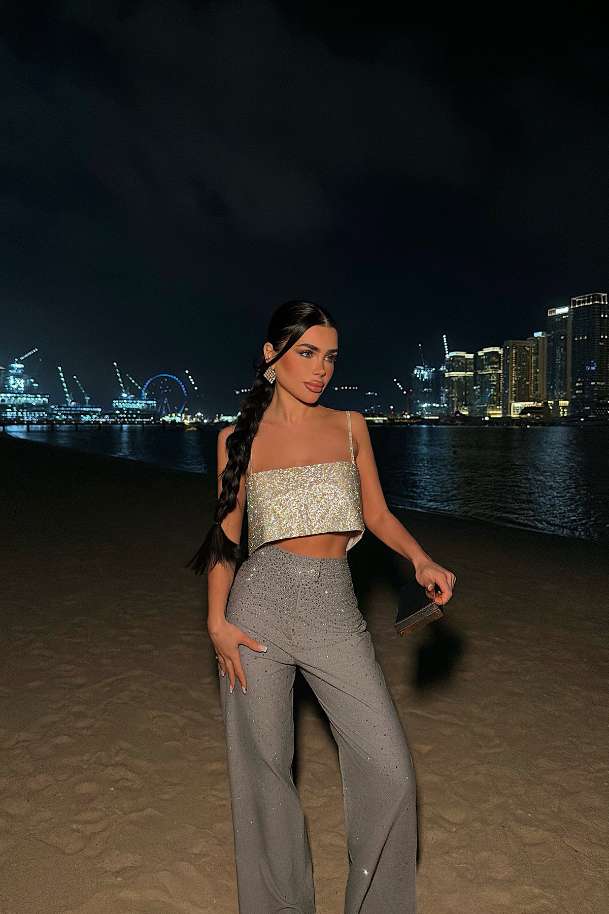 Gri Shynix Taşlı Pantolon 8