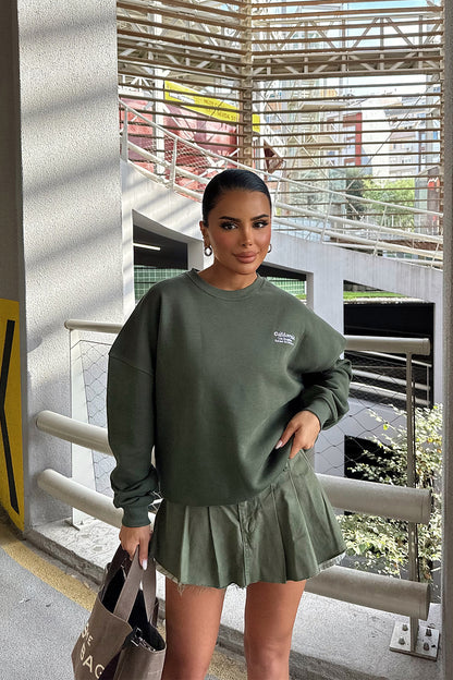 Khaki Sweat with Written on the Back