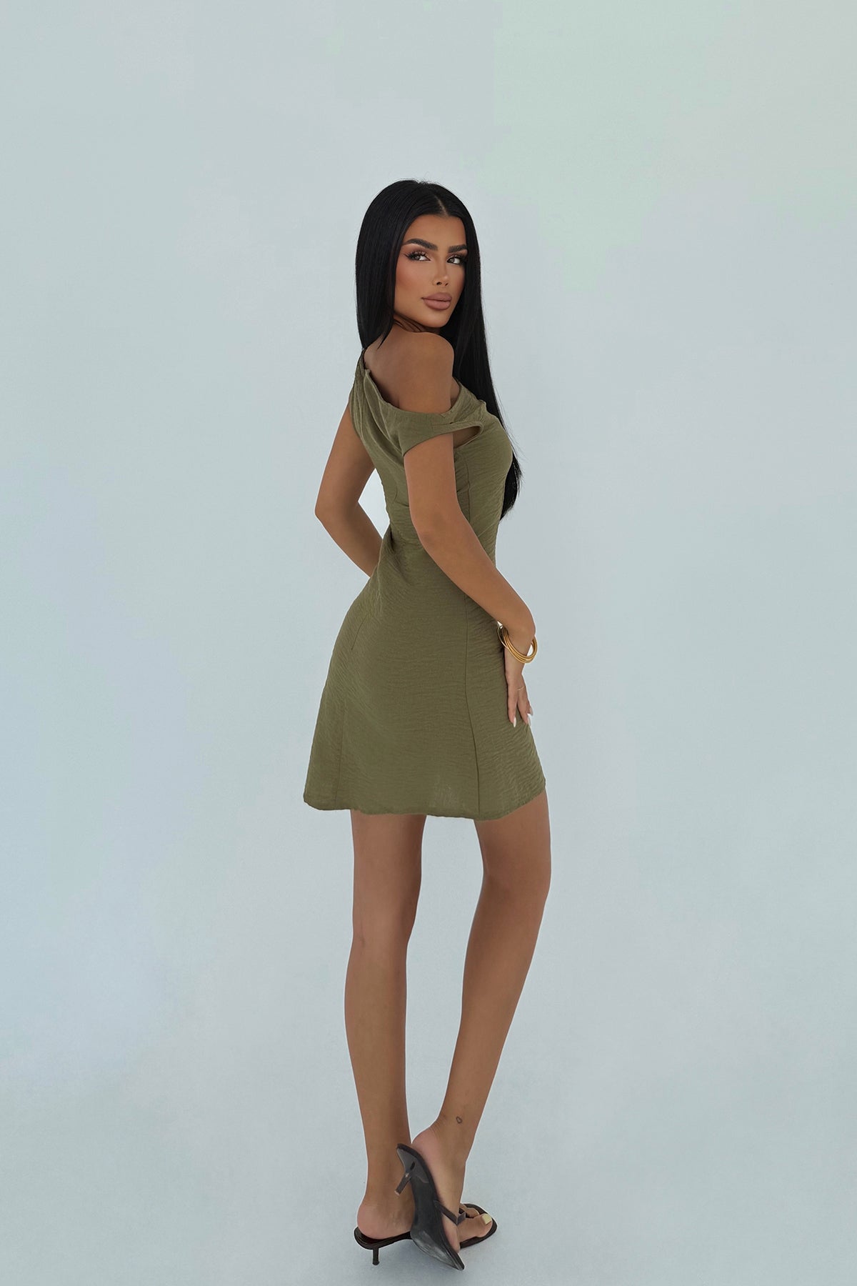 Haki Briola Mini Elbise 12