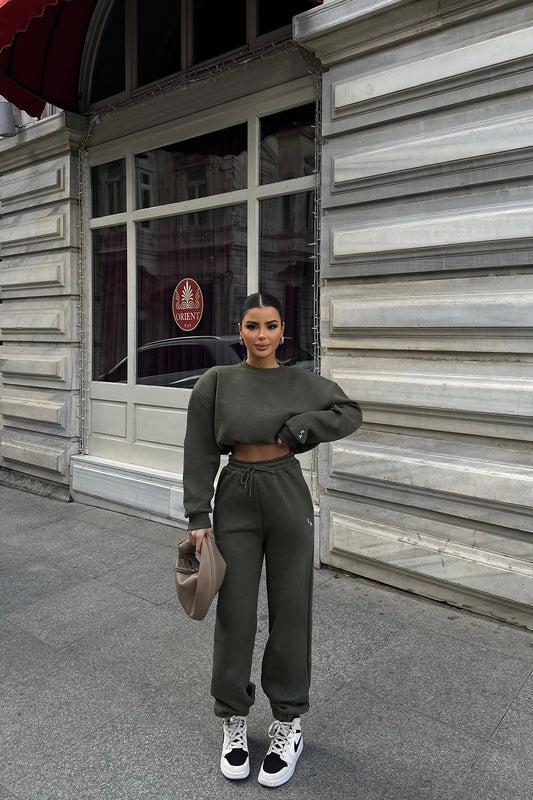 Khaki Tracksuit Set