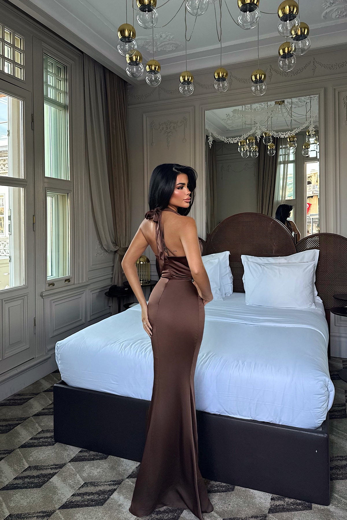 Acı Kahve Sartoria Uzun Elbise 20