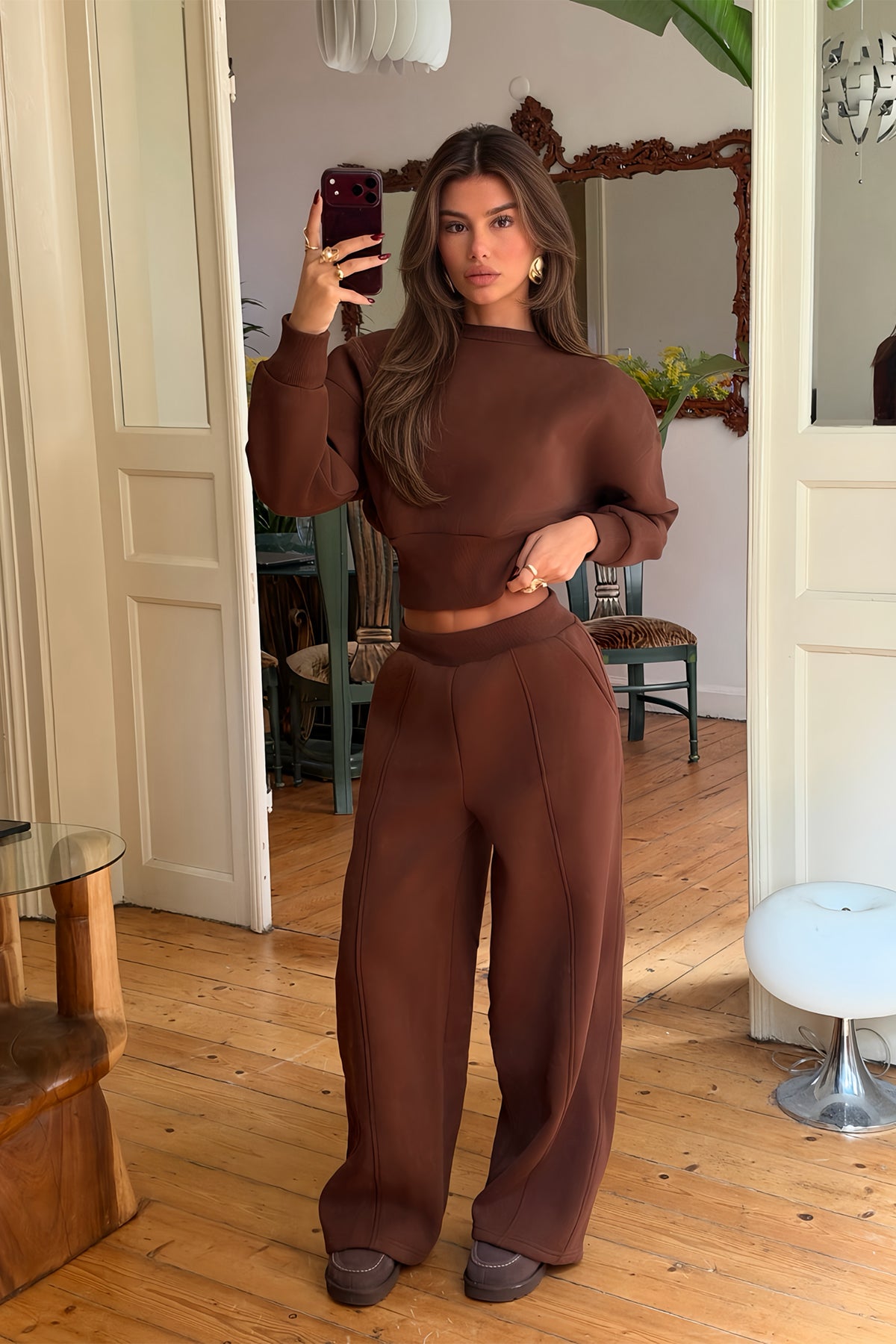 Renk: KAHVERENGİ | Kahverengi Basic Eşofman Takım 2