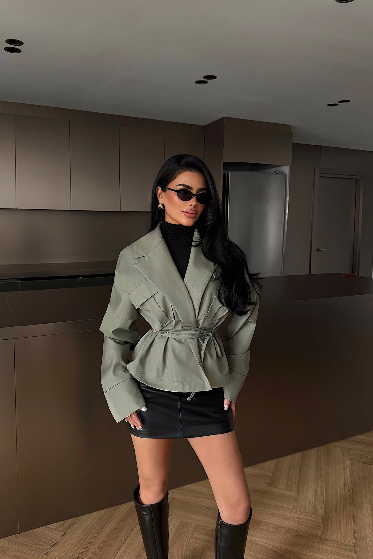 Khaki Pocket Detail Jacket