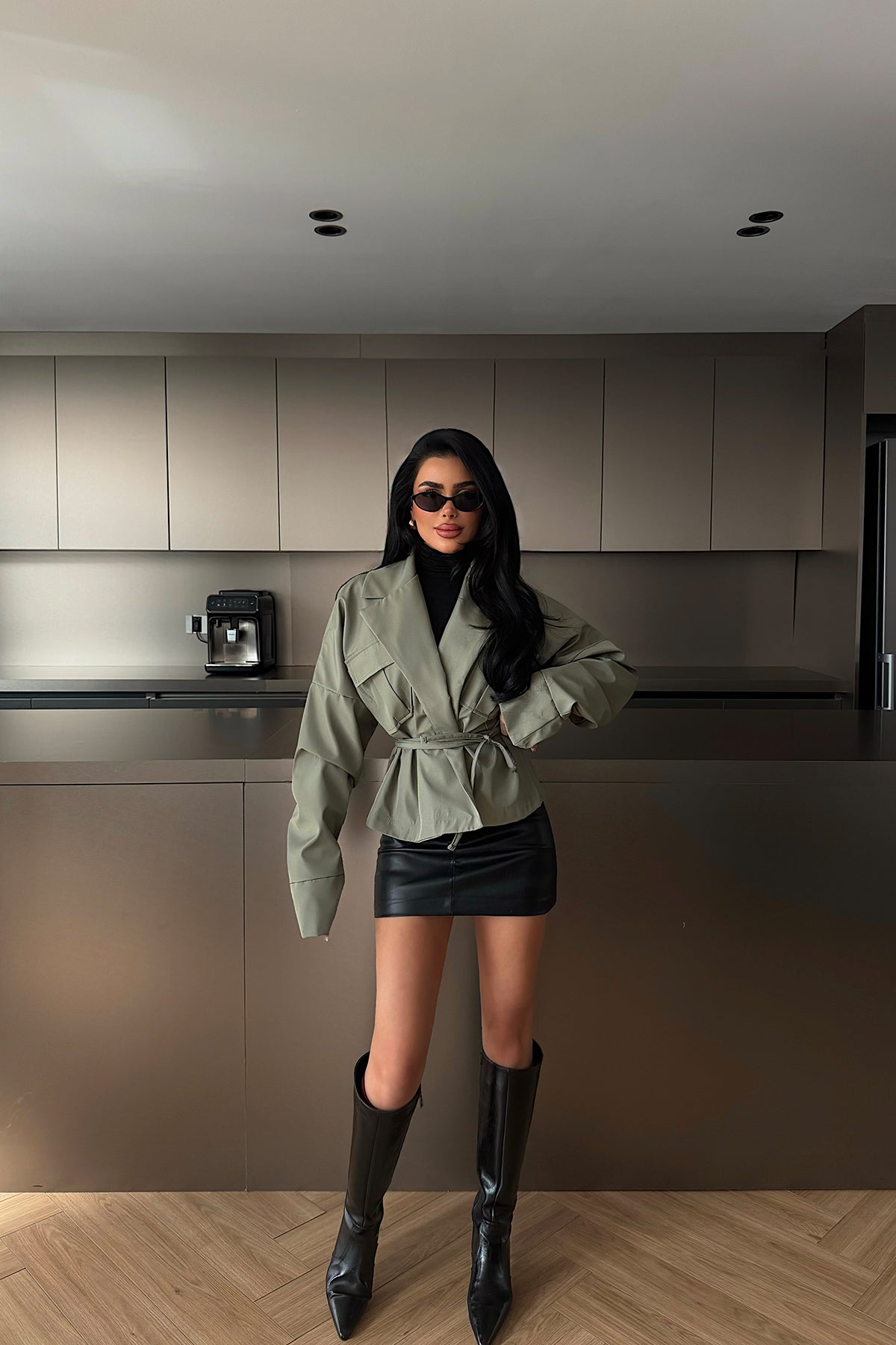 Khaki Pocket Detail Jacket