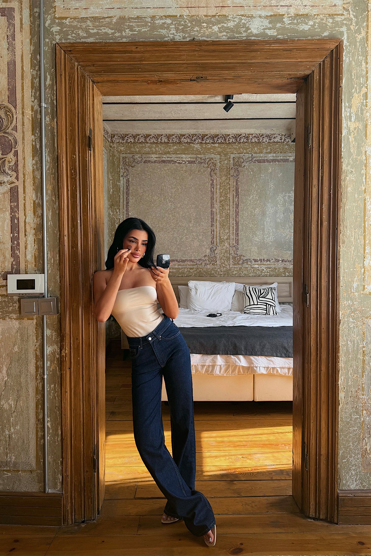 Lacivert Yüksek Bel Jean ATE5008 8