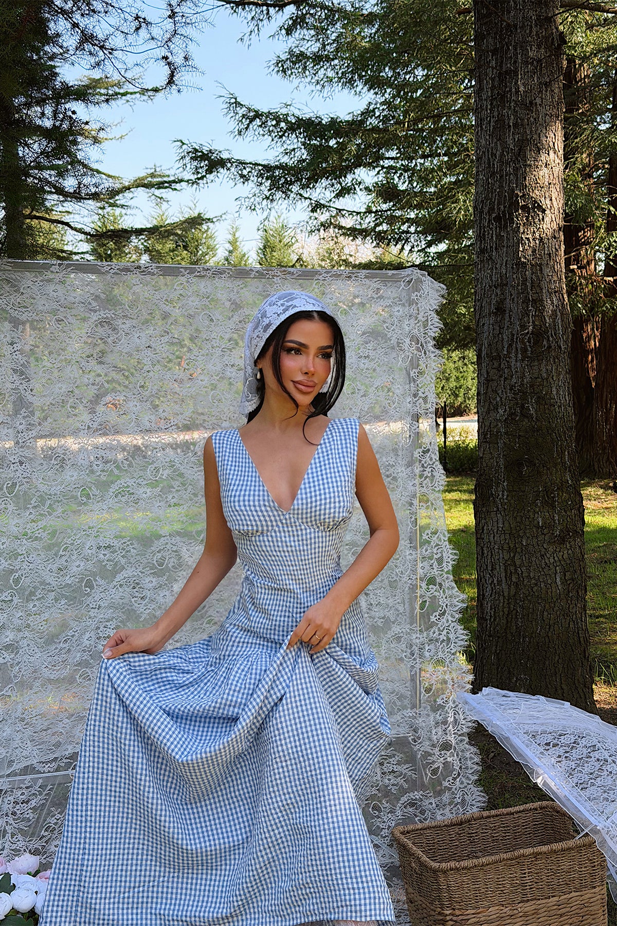 Mavi Plaid Elbise 16