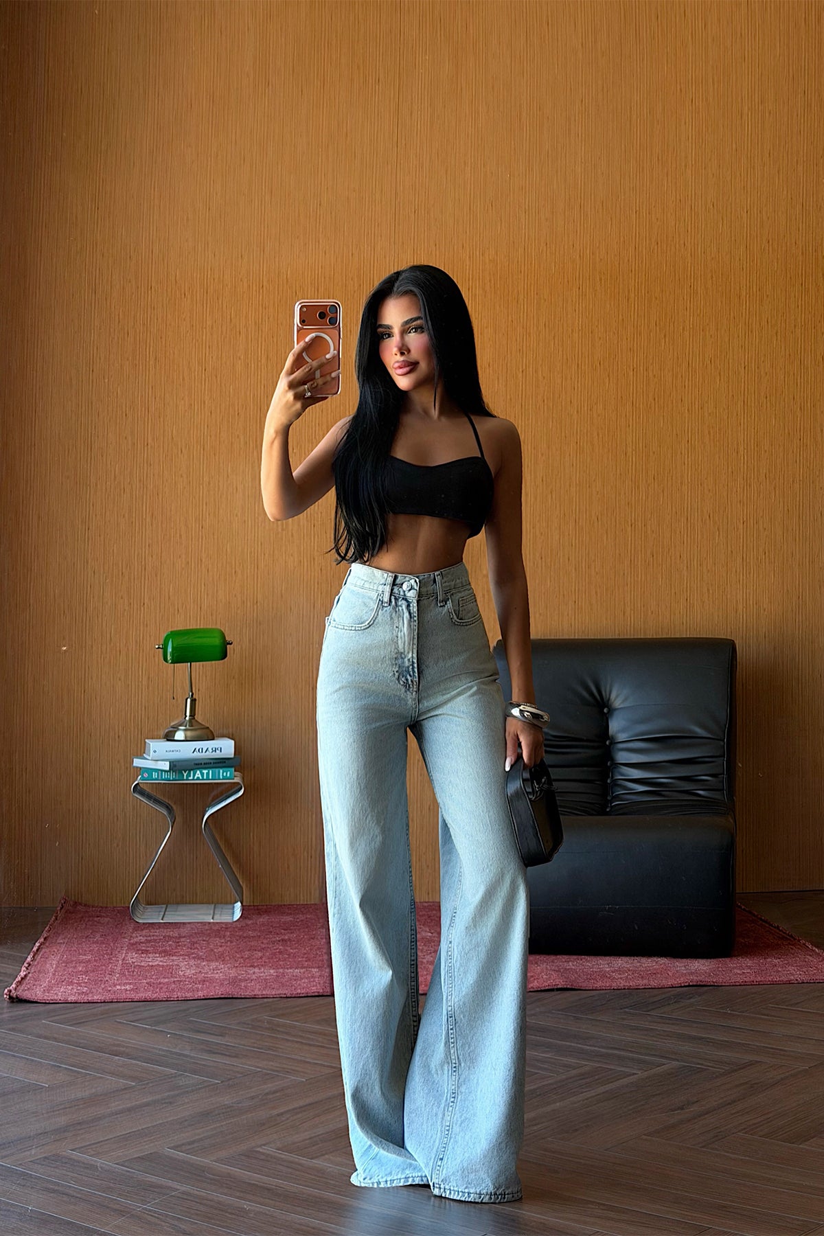 Mavi Yüksek Bel Jean ATE6004 4
