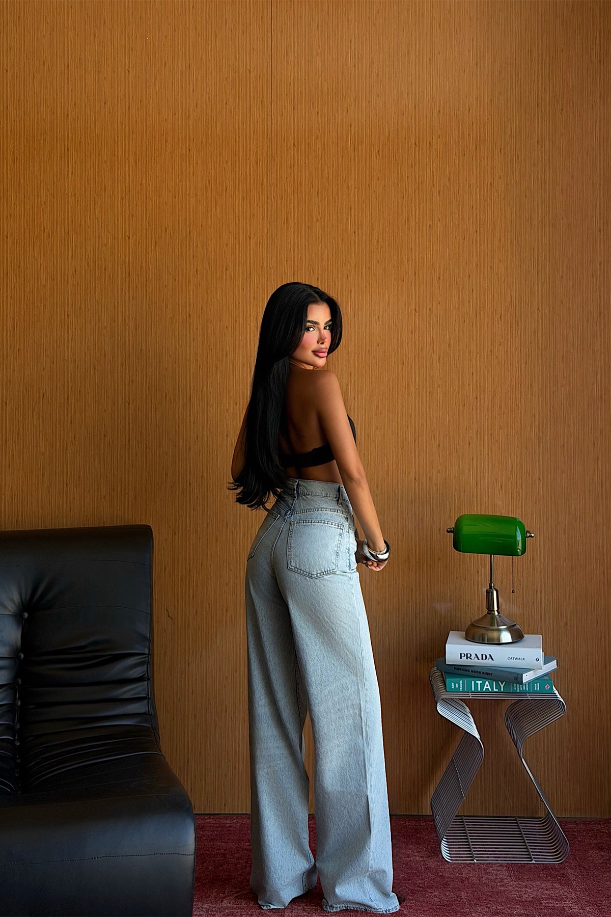 Mavi Yüksek Bel Jean ATE6004 16