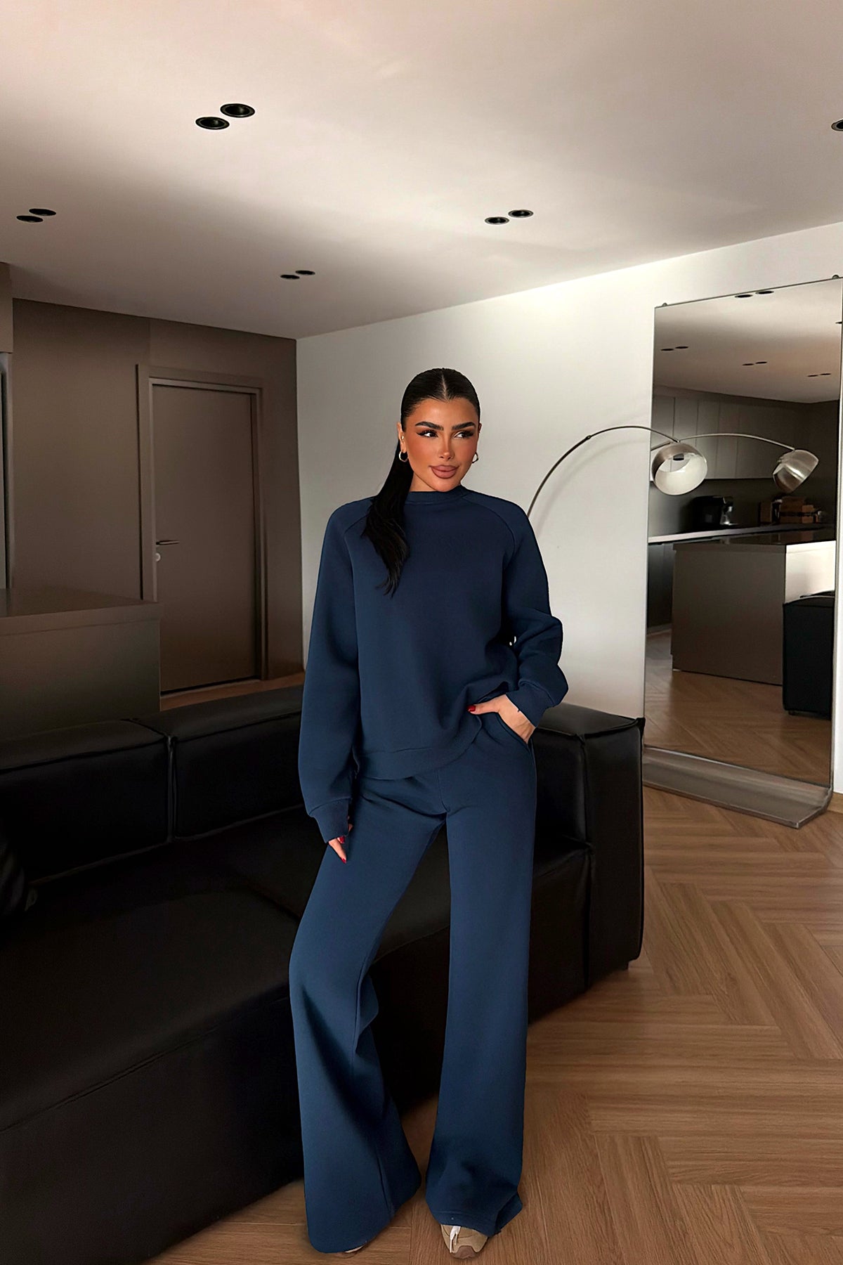 Navy Blue Tracksuit Set