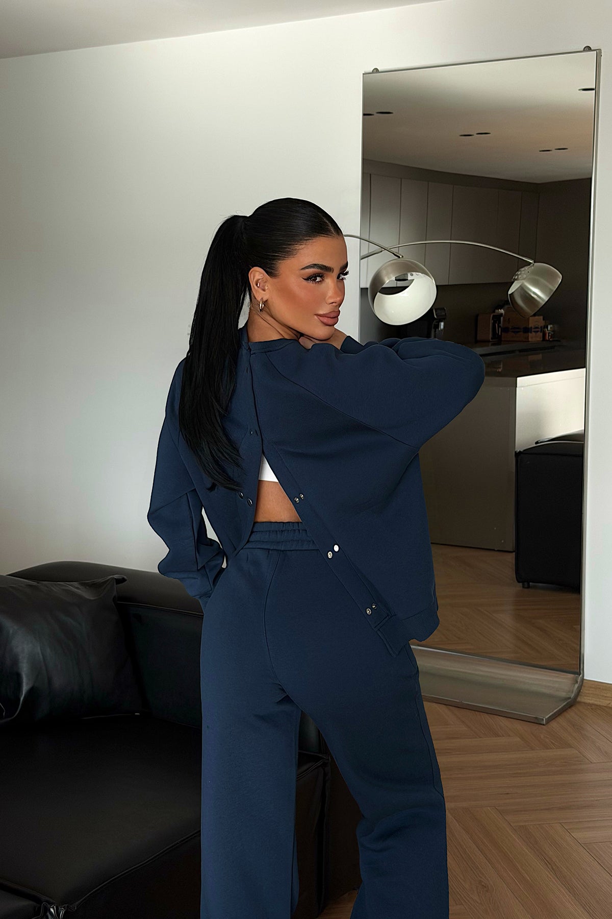 Navy Blue Tracksuit Set