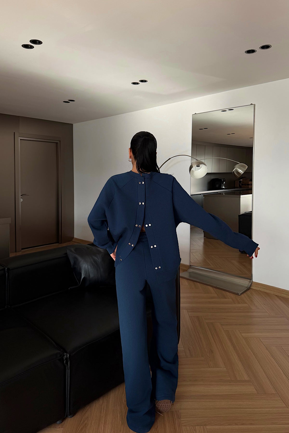 Navy Blue Tracksuit Set