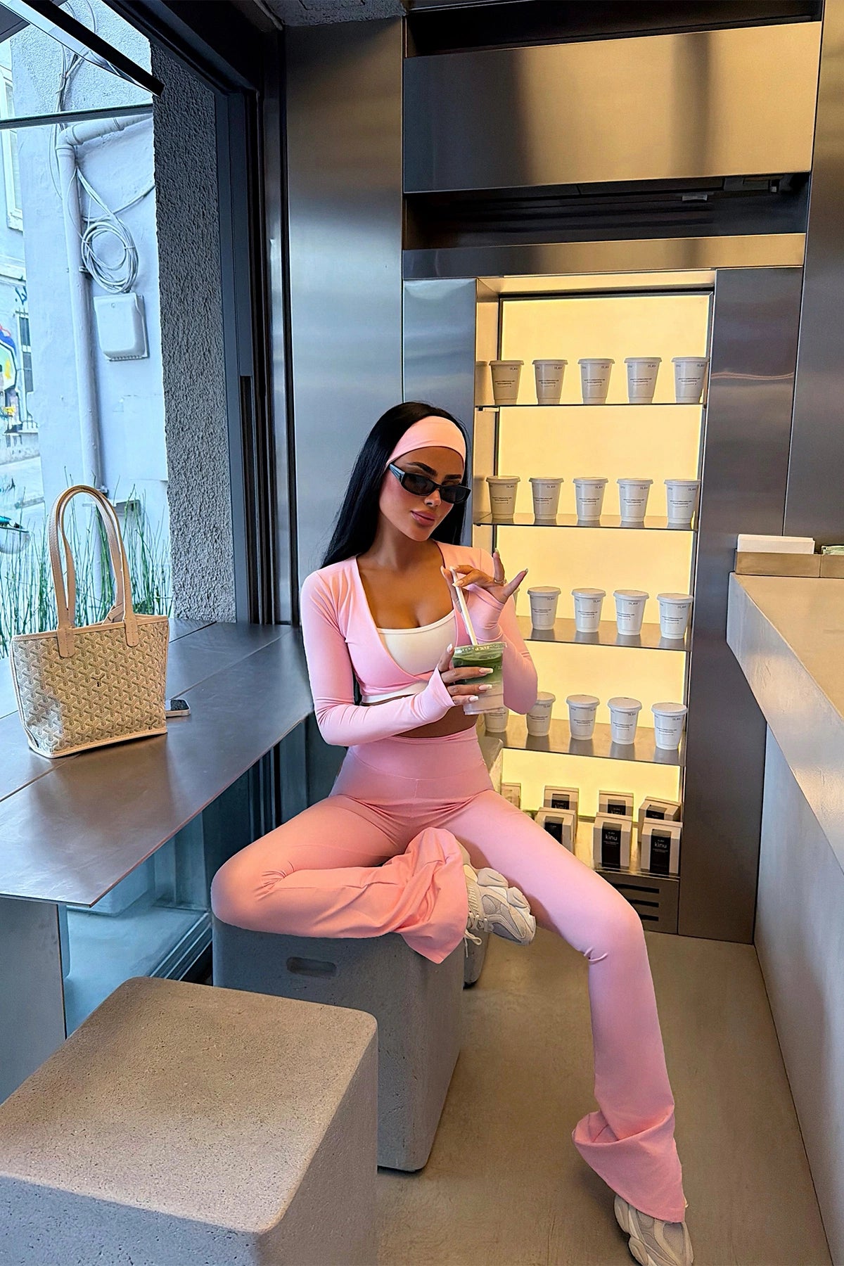 Pembe 4 Lü Pantolonlu Takım 8