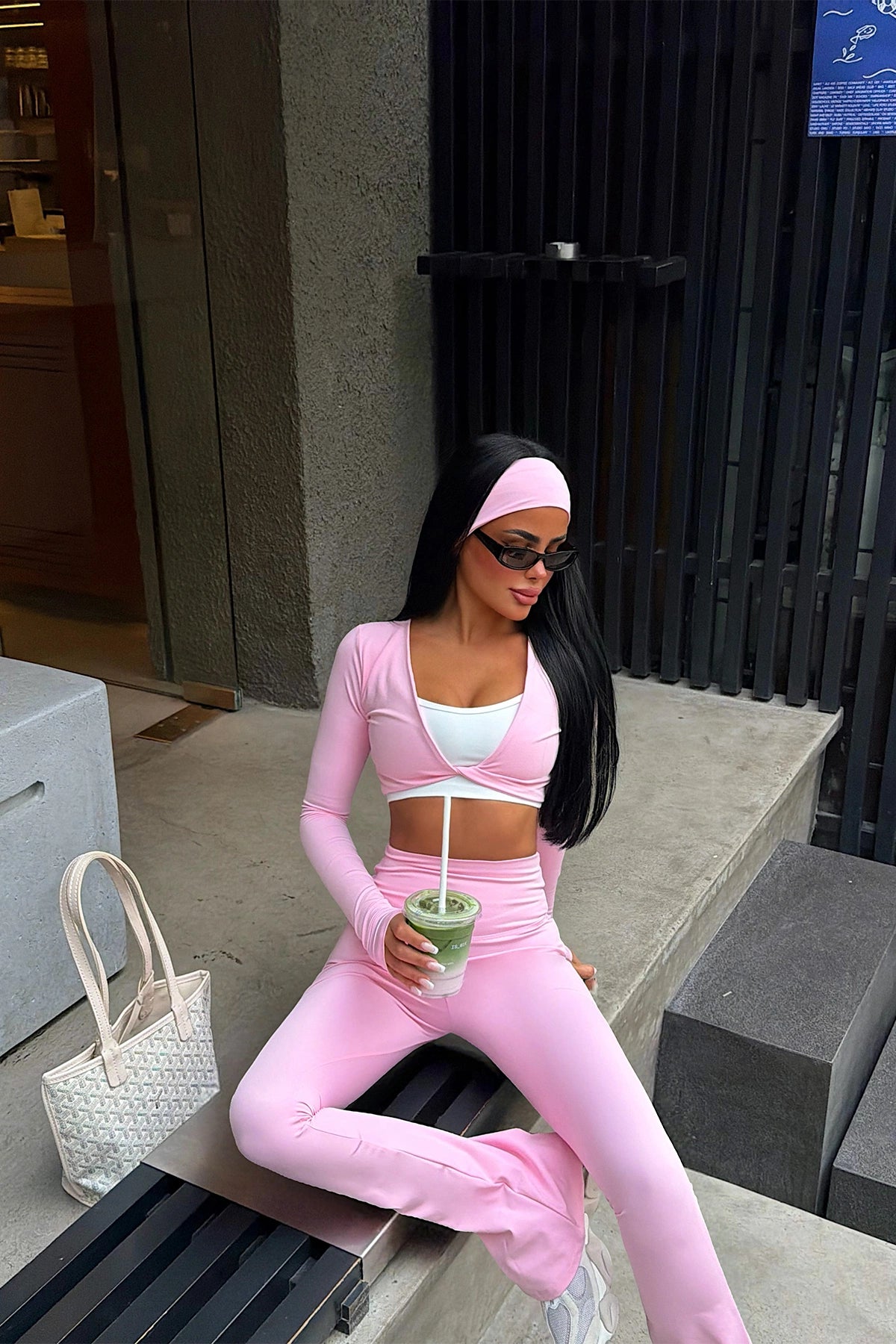 Pembe 4 Lü Pantolonlu Takım 12