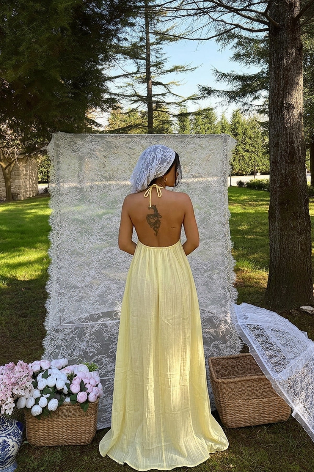 Sarı Hebbi Elbise 12