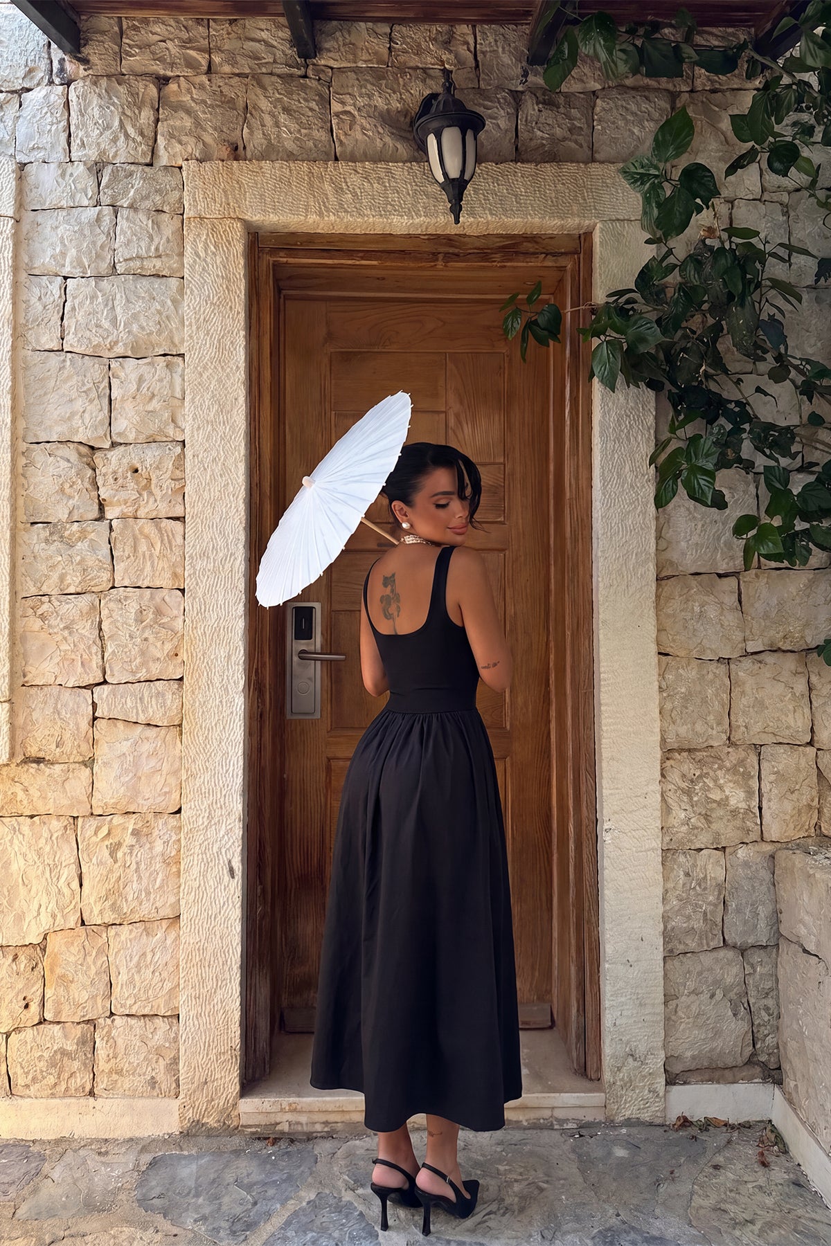 Siyah Soyaya Elbise 16