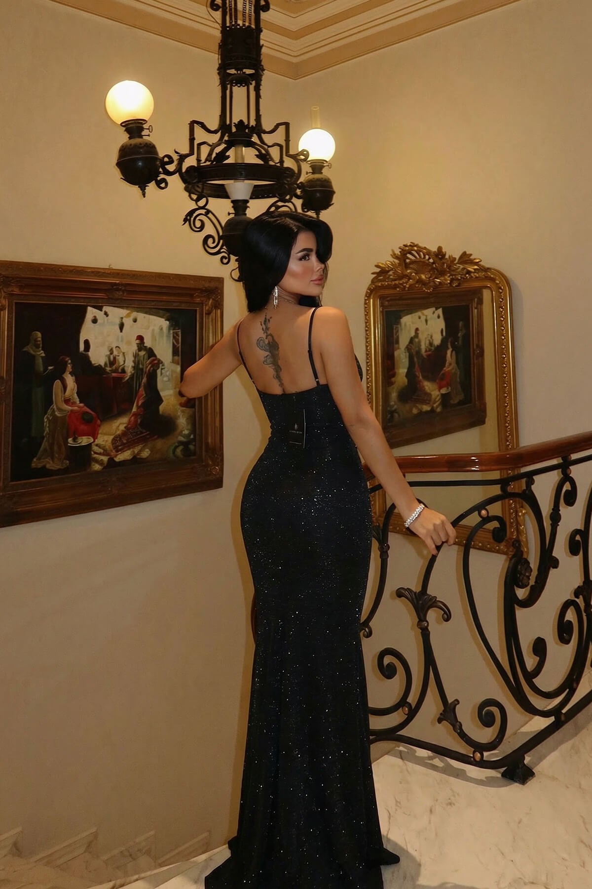 Siyah Gorria Elbise 12